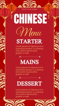 Chinese Food Menu Template Instagram Story