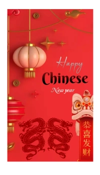 Chinese happy new year Carte de visite template