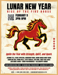 Chinese Lunar New Year Celebration Flyer Template