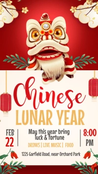 Blue Chinese New Year Instagram Post template