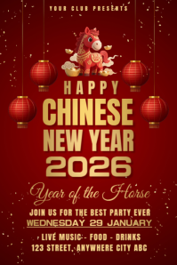 Chinese new year,2026,event Tumblr Graphic template