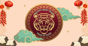 Chinese new year,year of tiger Facebook-annonce template