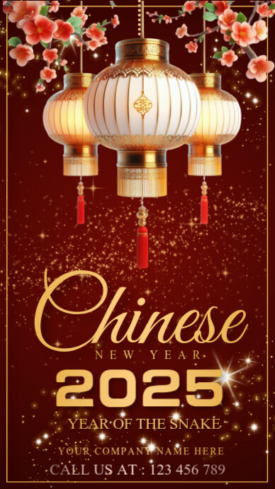 Chinese new year,2025,event Instagram Story template