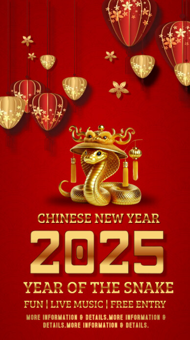 Chinese new year,2025,event История на Instagram template