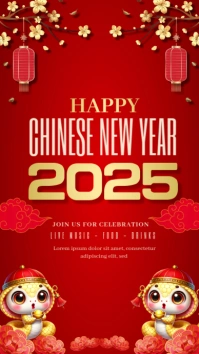 Chinese new year,2025,event Instagram Story template
