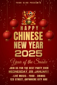 Chinese new year,2025,event Tumblr Graphic template