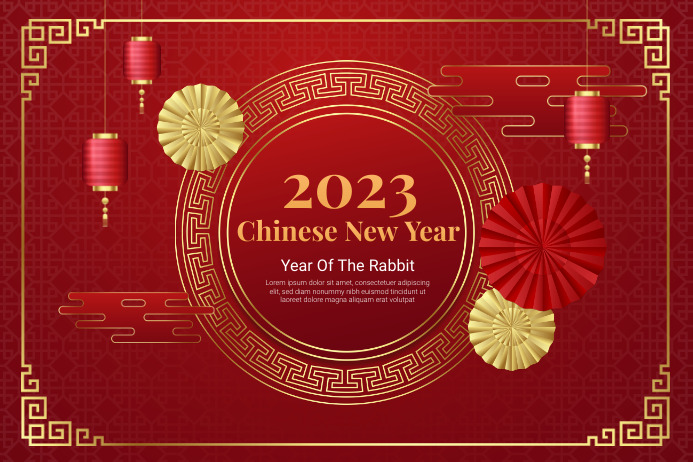 Chinese New Year 2023 Greeting Poster Template | PosterMyWall
