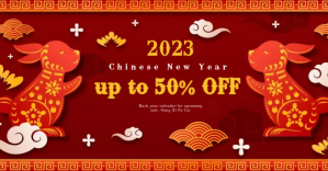 Chinese New Year 2023 Sale Facebook-annonce template