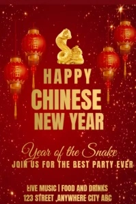 Chinese New Year 2025 Event Tumblr Graphic template