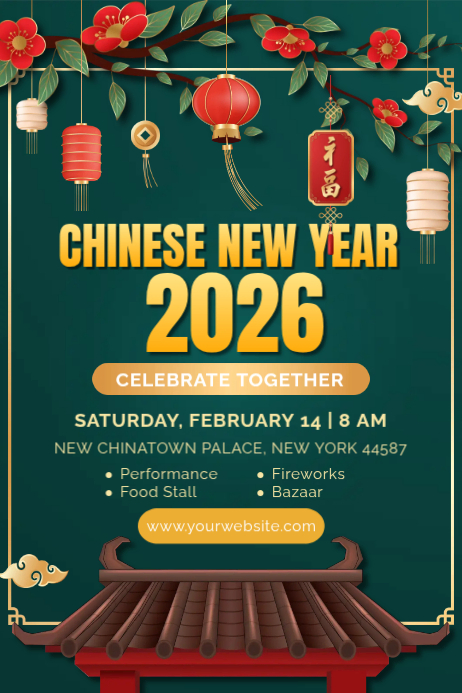 Copy of Chinese New Year 2026 Celebration Event Poster | PosterMyWall