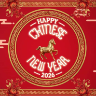 Chinese New Year 2026 Square Video Post template