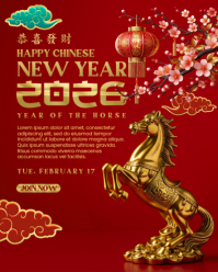 Chinese New Year 2026 Year of The Horse Design Template Instagram Portrait