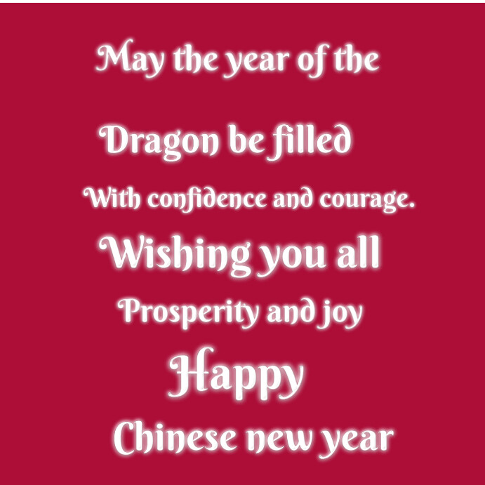 Chinese new year card Instagram Post template