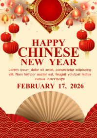 Chinese New Year Celebration A5 template