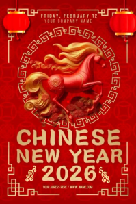 Chinese New Year Spanduk 4' × 6' template