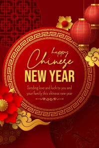 Chinese new year Poster template