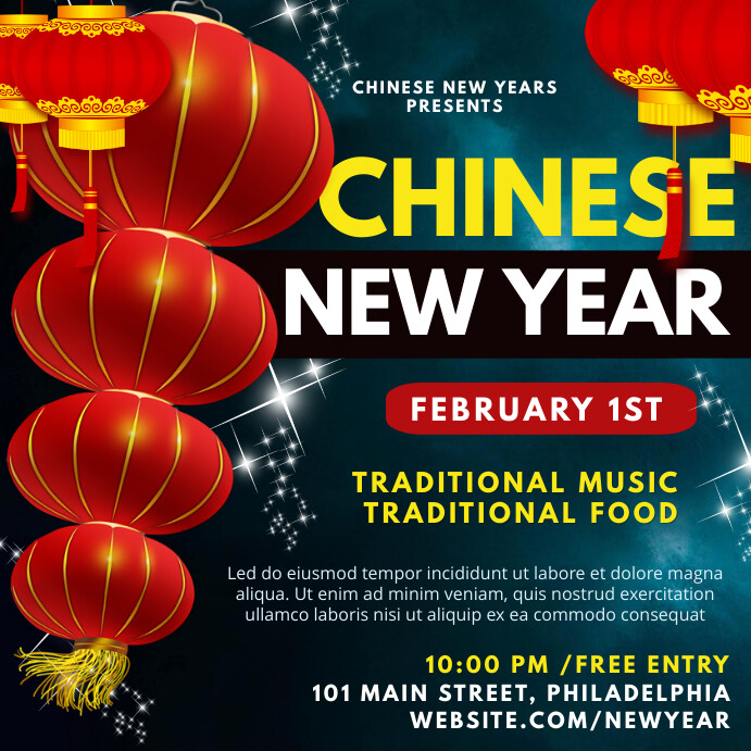 Chinese New Year Instagram Post template
