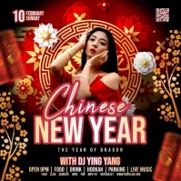 Chinese new year โพสต์บน Instagram template
