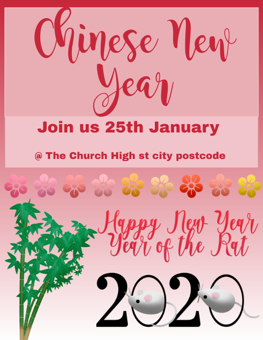 Chinese new year Flyer (US Letter) template