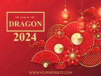 CHINESE NEW YEAR Sinal de jardim template