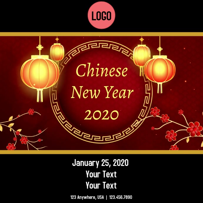 chinese new year Квадрат (1 : 1) template