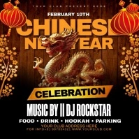 Chinese new year โพสต์บน Instagram template