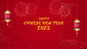 Red Chinese New Year Celebration งานแสดงผลงานแบบดิจิทัล Template
