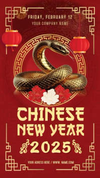 Chinese New Year Display Affichage numérique (9:16) template