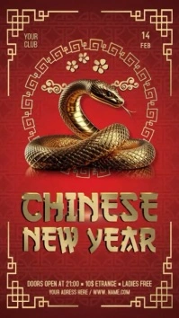 Chinese New Year Display 数字显示屏 (9:16) template