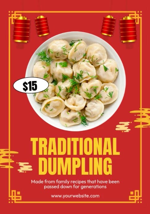 Chinese New Year Dumpling A4 template