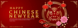 Rød Chinese New Year Facebook Cover รูปปกบน Facebook Template
