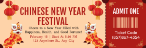 Chinese New Year Festival Ticket Header Email template
