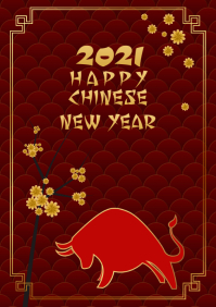 Merah Chinese New Year Celebration A5 Template