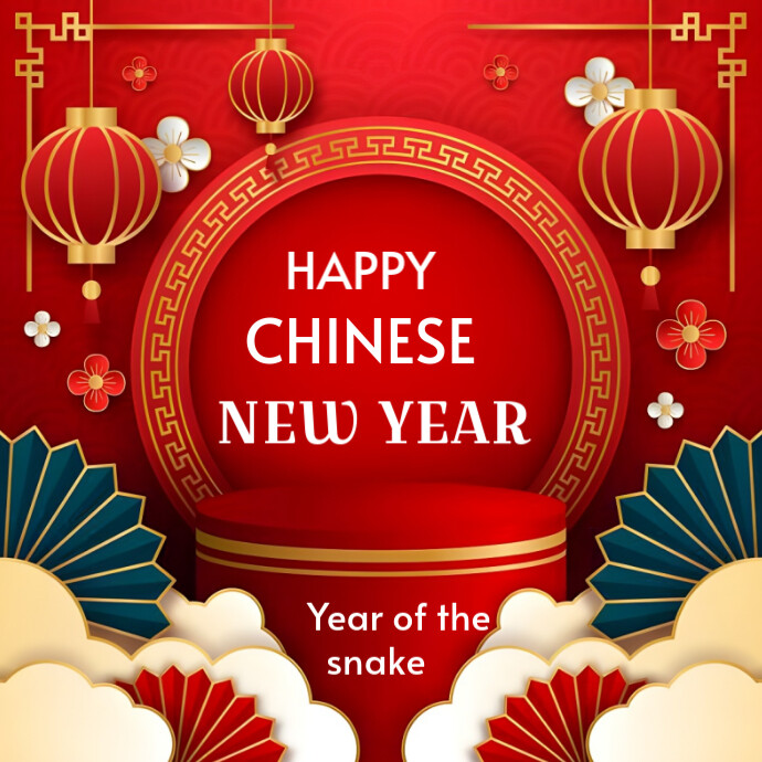 Chinese New Year flyer Logótipo template
