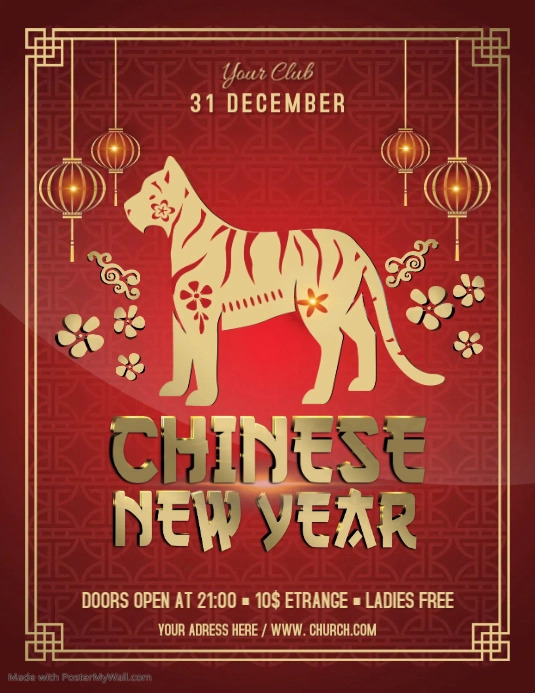 Chinese New Year Flyer Template | PosterMyWall