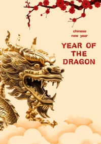 Chinese New Year Flyer A3 template