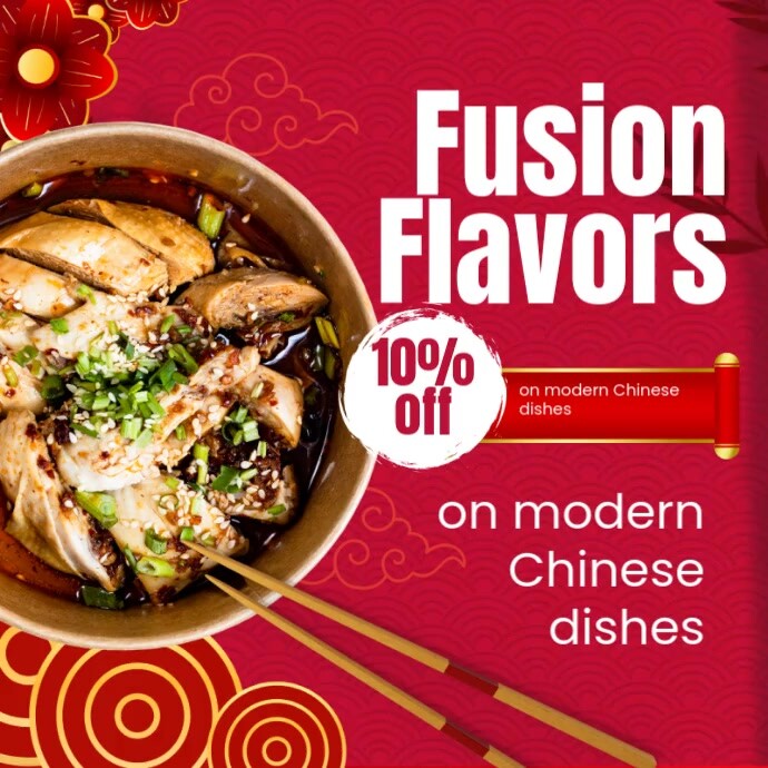 Chinese New Year Food Flyer Instagram Plasing template