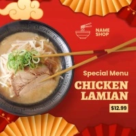 Chinese New Year Food Menu Instagram-Beitrag template