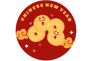 Chinese New Year Logo Rótulo template