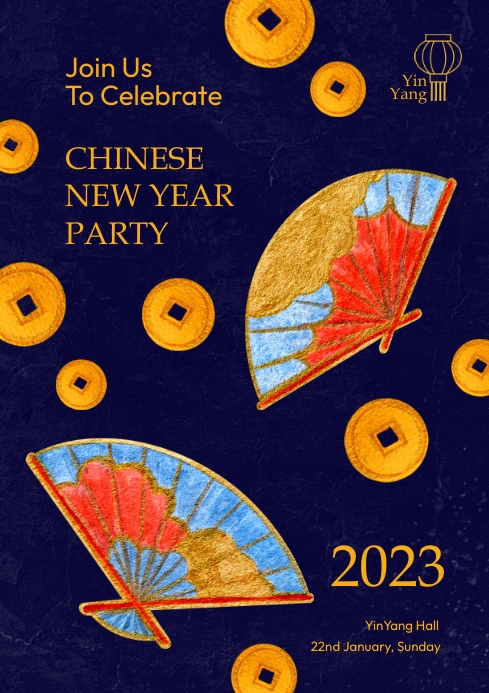 Chinese New Year Party A4 template