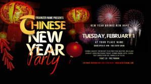 Chinese New Year Party Twitter Post template