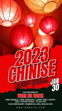 Chinese New Year Party WhatsApp Status template