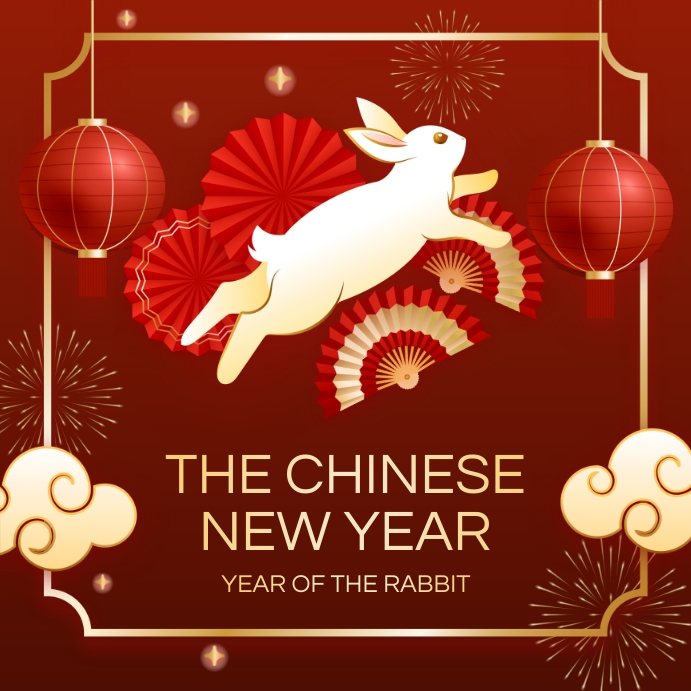 Chinese New Year Rabbit Template | PosterMyWall