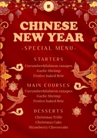 Chinese New Year Special Menu A4 template