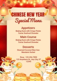 Chinese New Year Special Menu A4 template