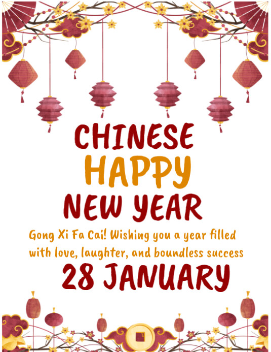 Chinese New Year Template Flyer (us Letter) | PosterMyWall