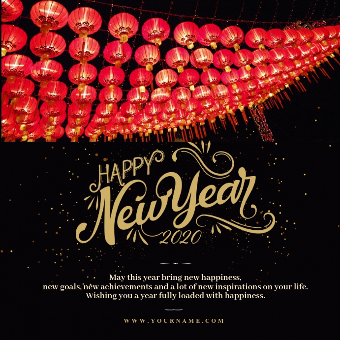 Chinese New Year Wishes Template Postermywall