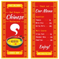 Chinese Restaurant Menu Ads Instagram Post template