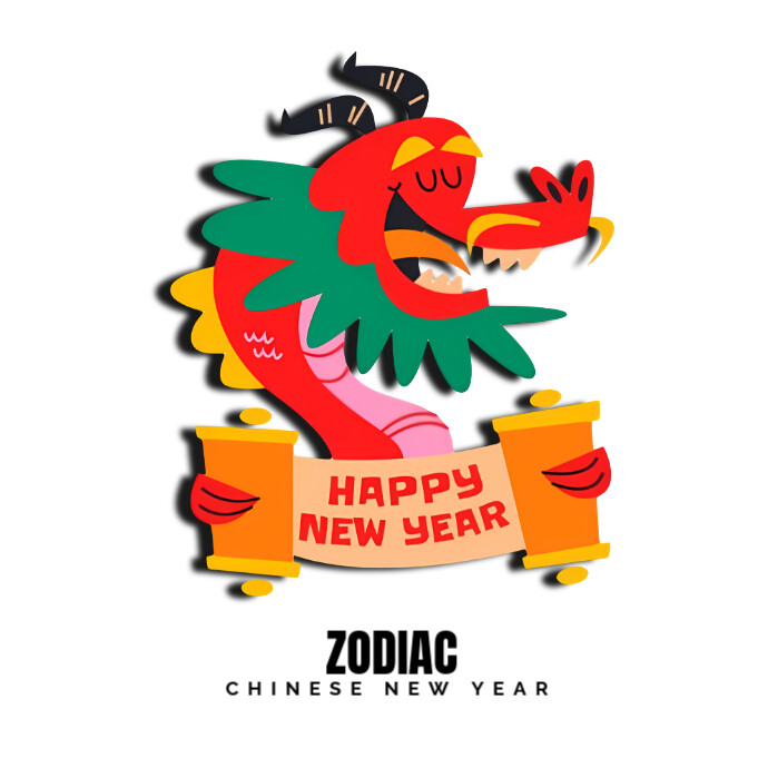 Chinese zodiac year logo template