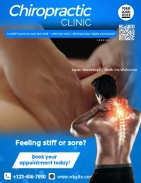 Chiropractic Clinic Flyer & Video Ad Template | Pain Relief Appointment Promo Pamflet (Letter AS)